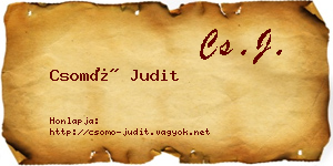 Csomó Judit névjegykártya